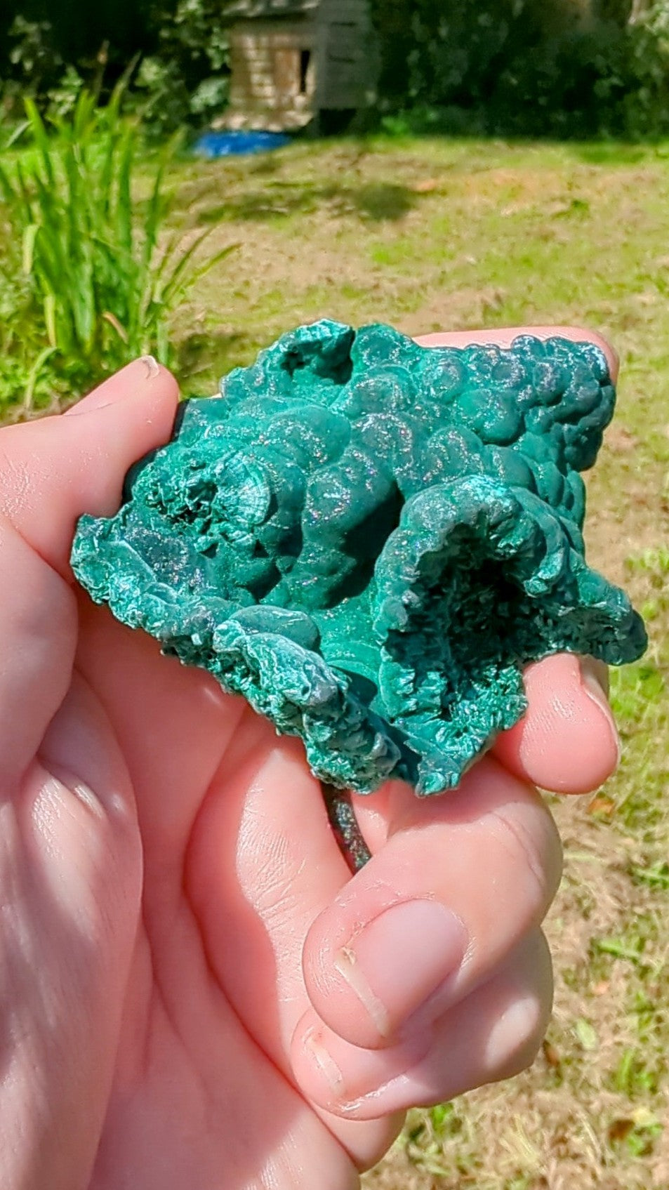 Velvet swirly Malachite Specimen