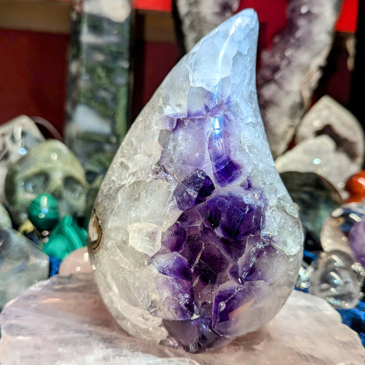 Amethyst Cluster Tearshape Freeform