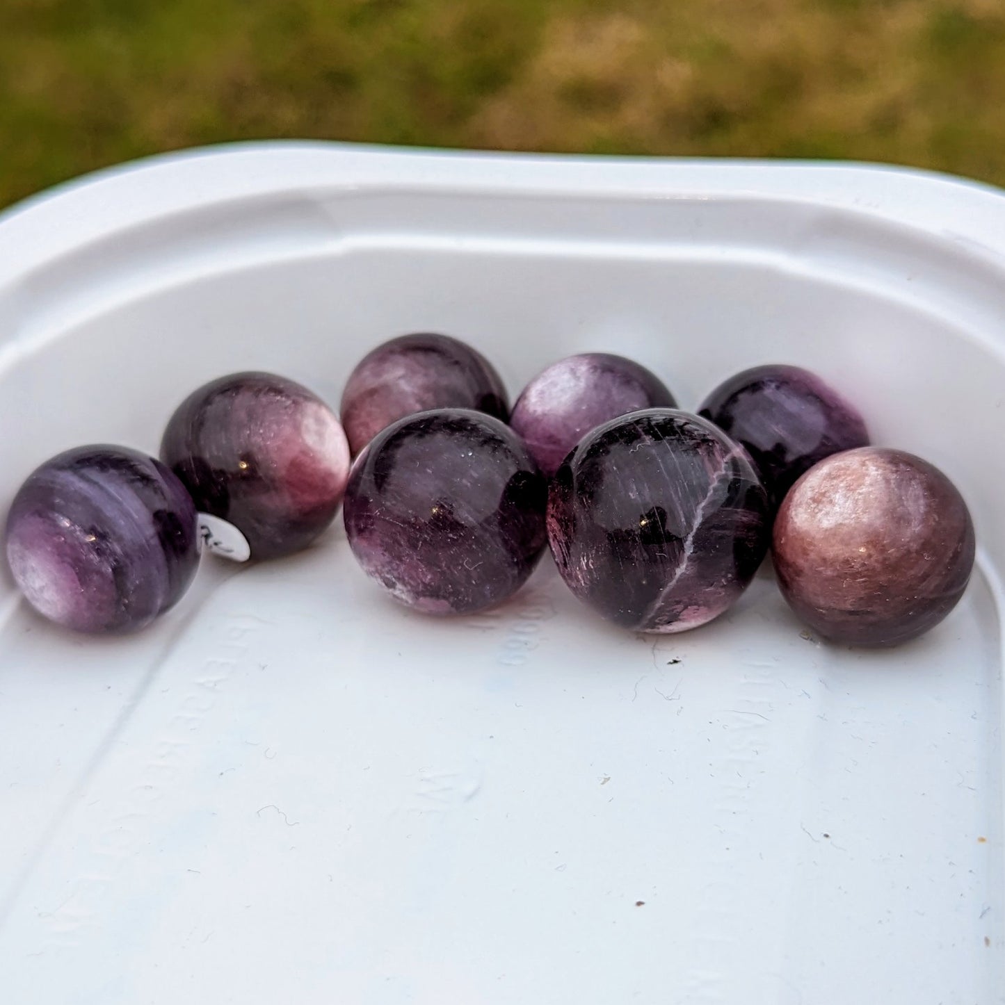 Gem Lepidolite mini spheres